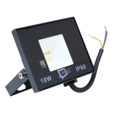 Refletor Led Holofote 10w Bivolt Rgb Colorido C/ Controle Cor Da Carcaça Preto 110v/220v