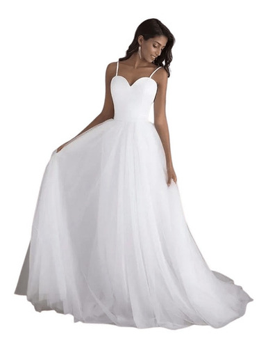 Vestido De Novia Escote Corazón 4 Capas De Tul Ns 01