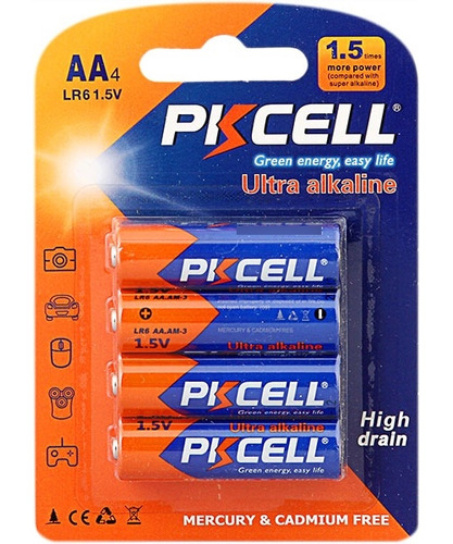 8 X Aa Alcalinas Lr6 Pkcell Para Remotos Luces Juguetes