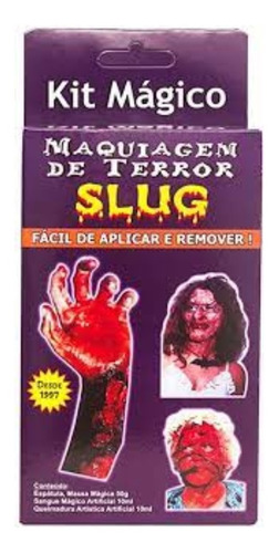 Kit Maquiagem Assustadora Sangue E Massa Halloween