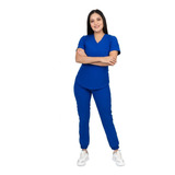 Uniforme Quirurgico Jogger Mujer Antifluidos Azul Rey 