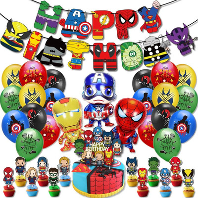 Kit Fiesta Avengers Globos De Cumpleaños Decoración