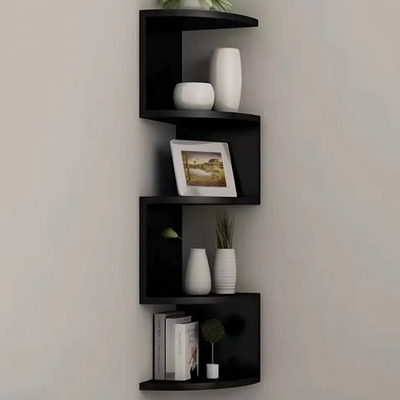 Repisas Esquinera Flotantes Moderna Minimalista Muebles Color Nergo | MercadoLibre
