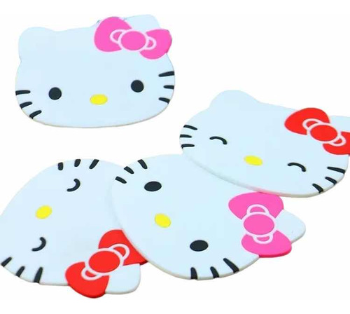 Set Posavasos Silicona Hello Kitty 4 Unidades