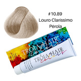 Kit Tintura Tróia Hair  Profissional Troia Colors Tom 8.1 Louro Claro Cinza Para Cabelo