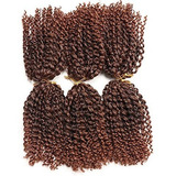 6 Paq Marlybob Crochet Hair Afro Kinky Curly Hair Crochet Cr