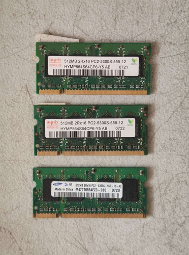 Memoria Ram Ddr2 512mb Pc2 - 5300s Sodimm Laptop