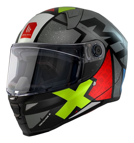 Casco Para Moto Mt Helmet 2  Revenge Light C2 Gris/ Perla