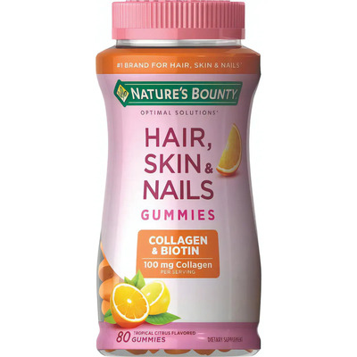 Hair Skin Nails Gummies Natures Bounty 80pc Gomitas Sabor Naranja | Envío gratis