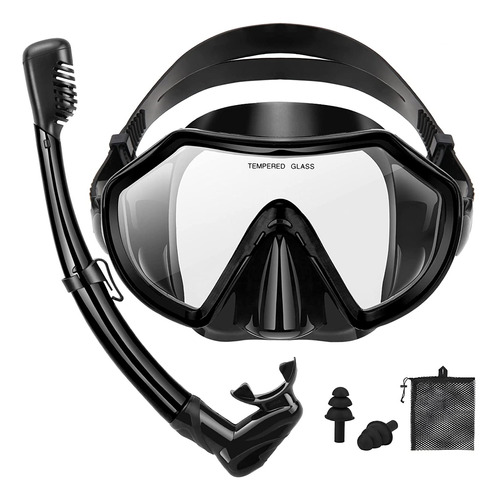 Set Snorkel Careta Gafas Buceo Mascara Natacion Profesional