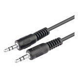 Cable Auxiliar Audio Auriculares Mini Plug 3.5 Mm 1,8 Metros Negro Handa