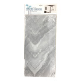 Pack 10 Lámina Papel Mural Adhesivo Efecto Mármol Gris 30x60