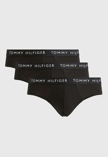 Pack 3 Calzoncillos Slip Essential Homb Tommy Hilfiger Negro