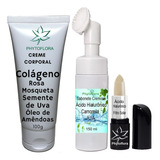 Kit Sabonete E Batom C/ Ác. Hialurônico E Creme C/ Colágeno 