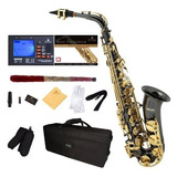 Saxofon Alto Negro/oro Mendini Con Funda Y Accesorios (xmp)