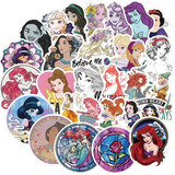 Set 100 Stickers Calcomanias De Princesas Bella Ariel Frozen