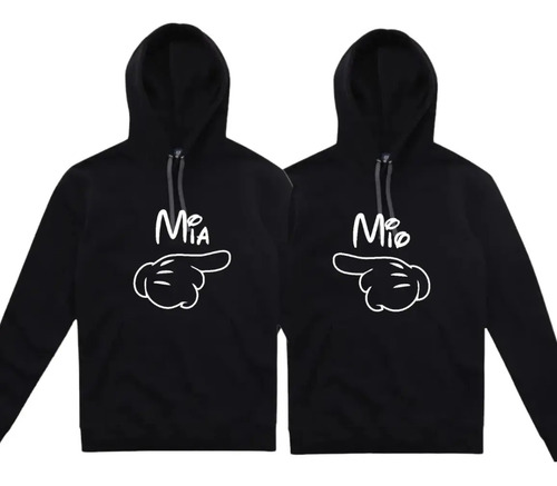 Sudaderas Suéter Parejas Novios Dúo Amor Mia Mio Personaliza