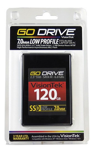 Visiontek Go Drive Low Profile 7mm Ssd (120gb)