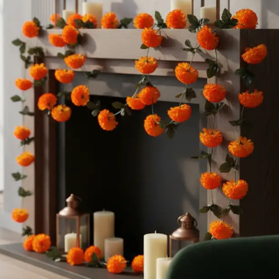 Guía De Cempasúchil 2.80 Metros Día De Muertos Decoración | MercadoLibre
