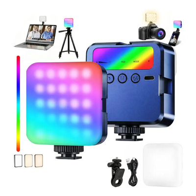 2pzs Luz Vídeo Portátil Rgb Led Bolsillo Relleno Fotografia con Soporte 3000k-7000K Recargable Portatil Selfie Luz con Clip Iluminación Ajustable para Grabar Videos Cámaras Tabletas Zoom Call | MercadoLibre