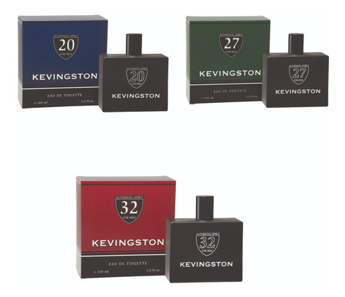 Pack X3 Perfumes Kevingston  20/27/32  X50ml Regalo