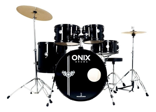 Bateria Acústica Nagano Onix Skinny 20  Completa C/ Banco