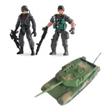 Set Militar X2 Soldados Con Armas Tanque - Soldaditos Guerra