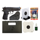 Pistola Airsoft Spring 6mm Kwc M92 Beretta + Kit Completo