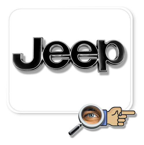 Insignia Jeep Metalica Cromada & Negro Tuningchrome