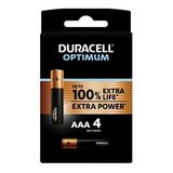 Pilas Alcalinas Optimum Aaa 4un. Duracell