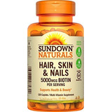 Sundown Naturals Hair Skin Y Nails 5000 Mcg De Biotin 120 Ta