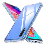 Funda Transparente Tpu Para Samsung Galaxy A70 + Vidrio