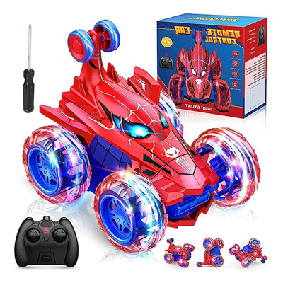 Carro Control Remoto Drift Spider Carro De Control Remoto, Doble Cara Rc Carrito De Acrobático 360°, 2.4ghz Todo Terreno Coche 4wd Con Luz, Recargable Todoterreno Vehículo De Juguetes Control Remoto | MercadoLibre