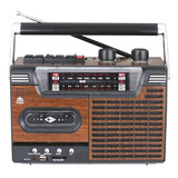 Radio Cassette Audio Pro Ap02076 Fm/usb/bt Color Marrón