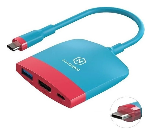 Adaptador Hub Portátil Usb Hagibis Dock Para Nintendo Switch