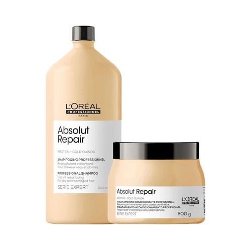 Kit Loreal Absolut Repair Gold Quinoa + Protein - Litro