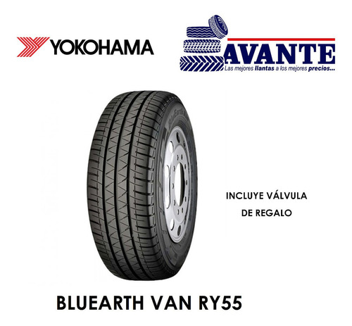 Llanta 225/75r16 Yokohama Bluearth Van Ry55 121/120r Blk 10c