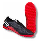 Tenis Futbol Rápido Fut7 Gapra Negro Rojo Blanco Cosidos