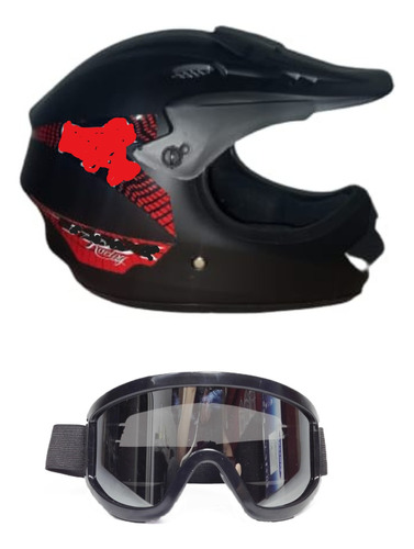 Casco Bicicross Niños  Económico+ Gafas + Regalo