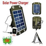 Cargador Solar 5 W. Para Celulares  iPhone Mp3 Mp4  Gps