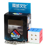 Cubo Rubik Llavero Moyu 3x3 Stickerless 3.0