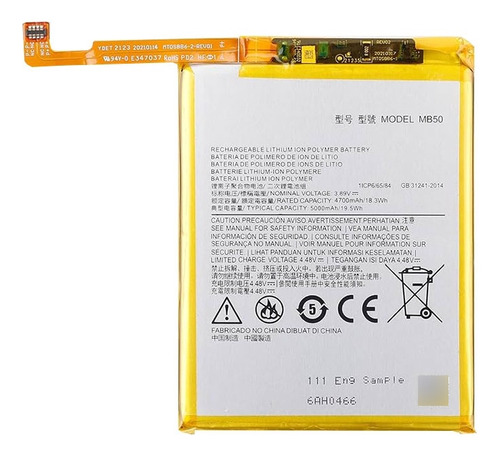 Bateria Compatible Motorola Edge S30 Modelo Mb50 5000 Mah 