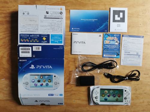 Sony Ps Vita Slim Light Blue/white Completa Original