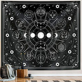 Tapestry Zodiaco Negro Blanco 51x59 