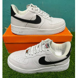 Tenis Originales Nike Air Force 1 0'7 Cuero Grabado B/n 25