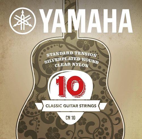 Yamaha Cn-10 Encordadura Guitarra Acústica Nylon Plateado