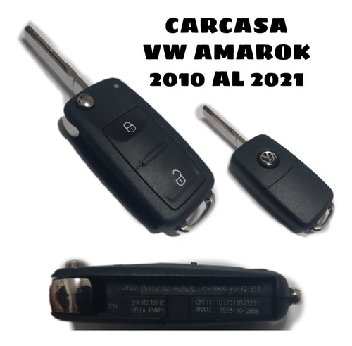 Carcasa Vw Amarok 2010 Al 2021 De 2 Botones