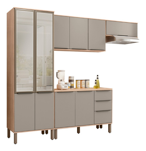 Cocina Modular Bossa Verace Color Habana/gris