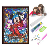 Kits De Pintura De Diamante Para Mickey Mouse 5d Diy 30×40cm