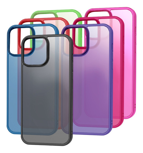 Funda Uso Rudo Compatible Con iPhone Colores Neon Elegante